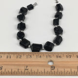 83cts, 13pcs, 8mm-12mm Natural Black Tourmaline Faceted Beads @Afghanistan,BE12