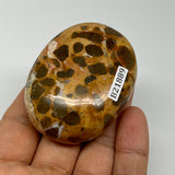 106.3g, 2.2"x1.7"x1", Natural Fruit Jasper Palm-Stone Gemstone @India, B21889