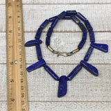 45.4g,12mm-29mm, Natural Lapis Lazuli Polished Tube Beads Strand,25 Beads,LPB259
