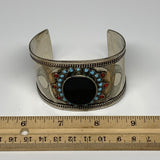 1.8" Vintage Reproduced Lapis Turkmen Cuff Bracelet Tribal Small Round , B13368