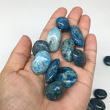1pc, 5-15g,0.7"x-1.4" Blue Apatite Tumbled Small Gemstone Polished Reiki, B1808