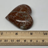 61.2g, 2" x 2.1"x 0.7", Natural Untreated Red Shell Fossils Half Heart @Morocco,