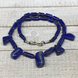 59.6g,9mm-26mm, Natural Lapis Lazuli Polished Tube Beads Strand,31 Beads,LPB263