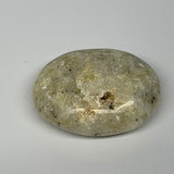 80.9g, 2.2"x1.7"x0.8", Natural Yellow Calcite Palm-Stone Crystal Polished Reiki,