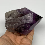367.1g,3.7"x2.8"x1.8", Amethyst Point Polished Rough lower part Stands, B19077