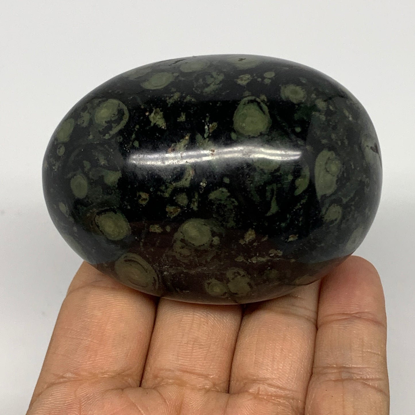 218.5g, 2.8"x2.1"x1.8", Crocodile Kambaba Jasper Palm-Stone @Madagascar, B15168