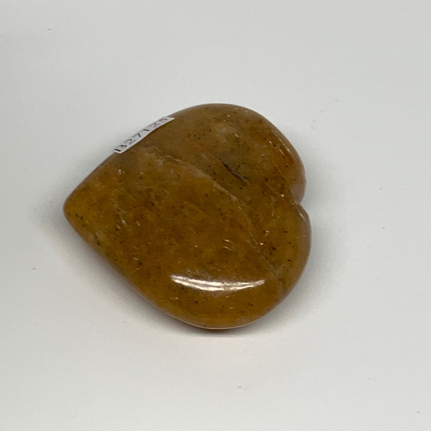 68.7g, 2"x2.1"x0.8", Natural Golden Quartz Heart Small Polished Crystal, B27125