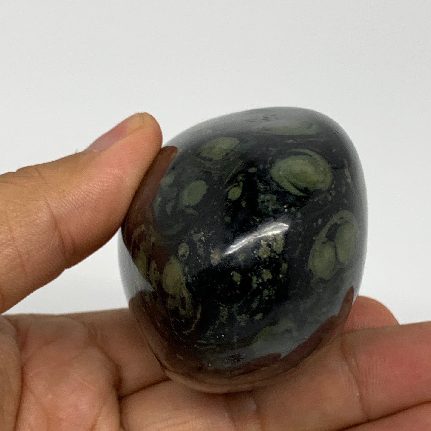 218.5g, 2.8"x2.1"x1.8", Crocodile Kambaba Jasper Palm-Stone @Madagascar, B15168