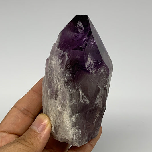 317.5g,3.8"x2"x1.7", Amethyst Point Polished Rough lower part Stands, B19079