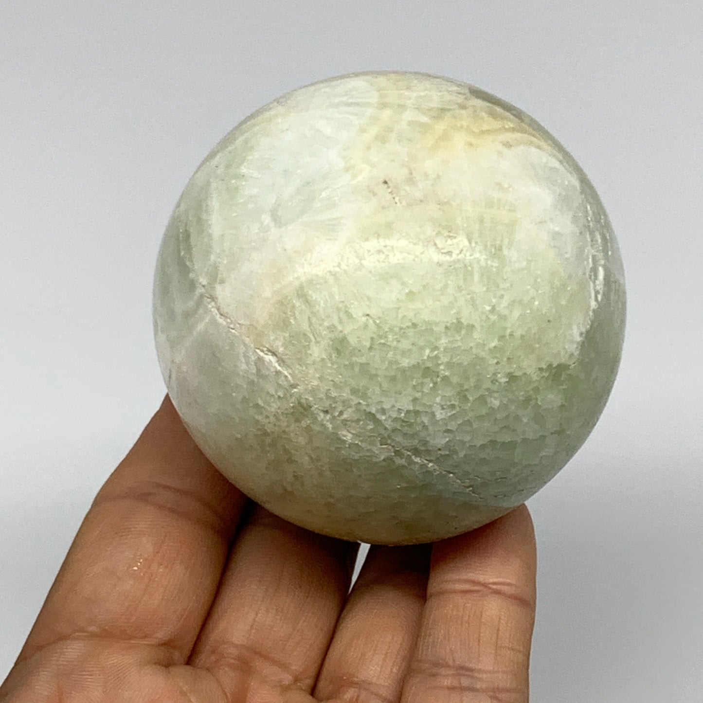 386.9g,2.5"(64mm) Caribbean Calcite Sphere Gemstone,Healing Crystal,B25156