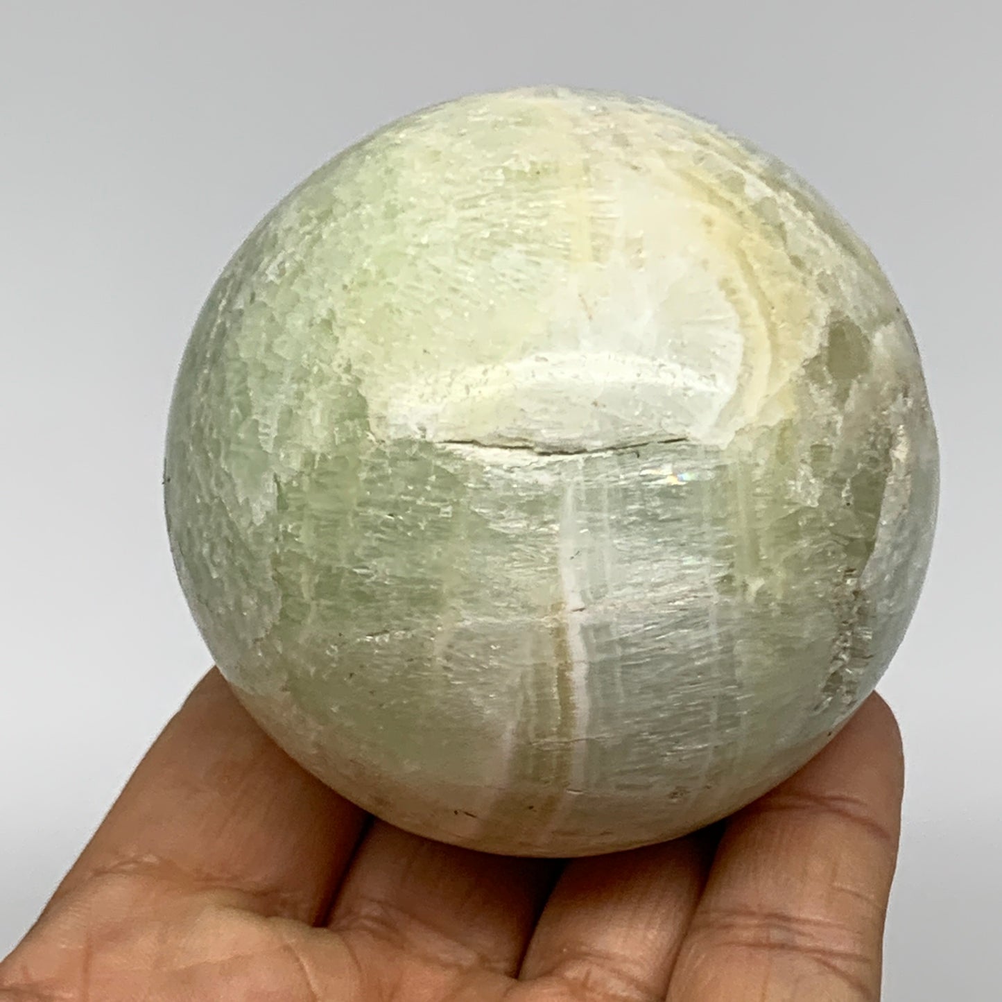 386.9g,2.5"(64mm) Caribbean Calcite Sphere Gemstone,Healing Crystal,B25156