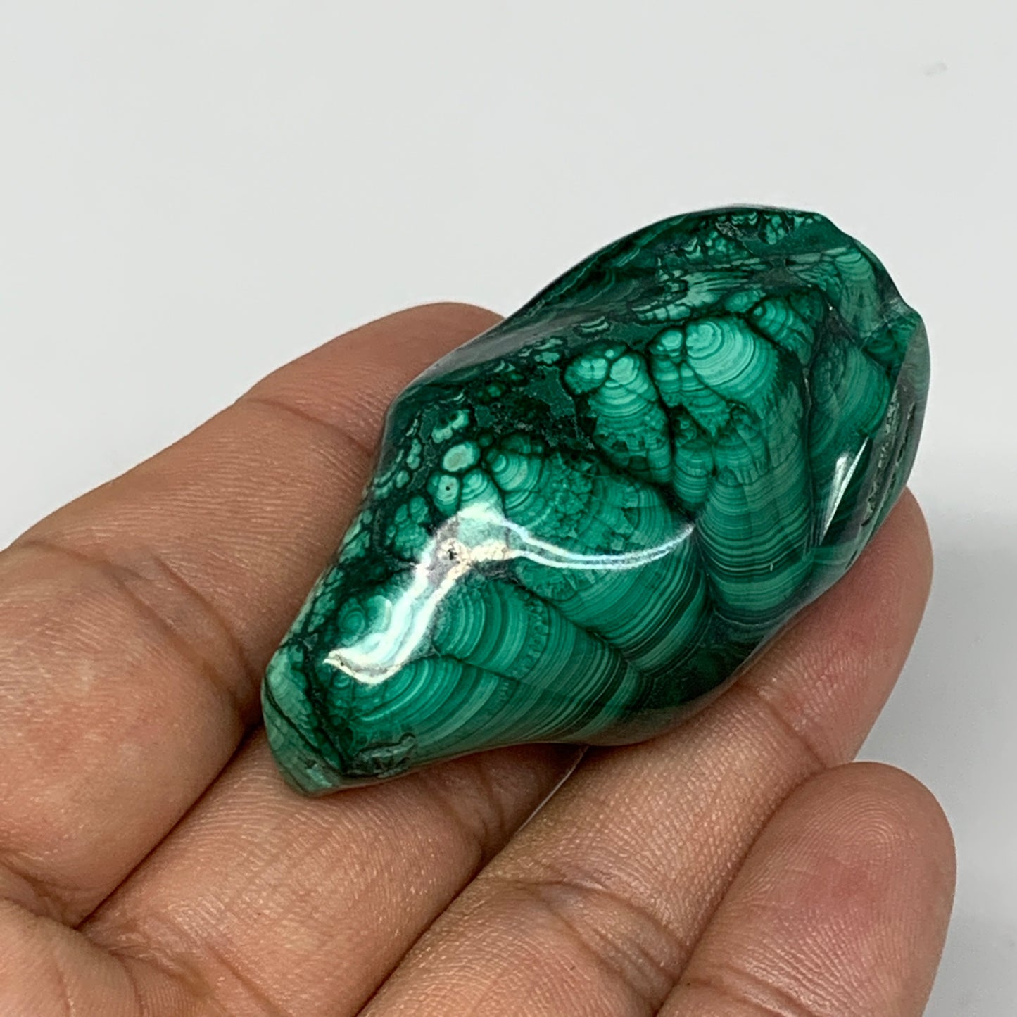 66.6g, 1.9"x1.1"x0.9" Natural Solid Malachite Penguin Figurine @Congo, B7390