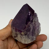 341.7g,2.9"x2.7"x2.1", Amethyst Point Polished Rough lower part Stands, B19080