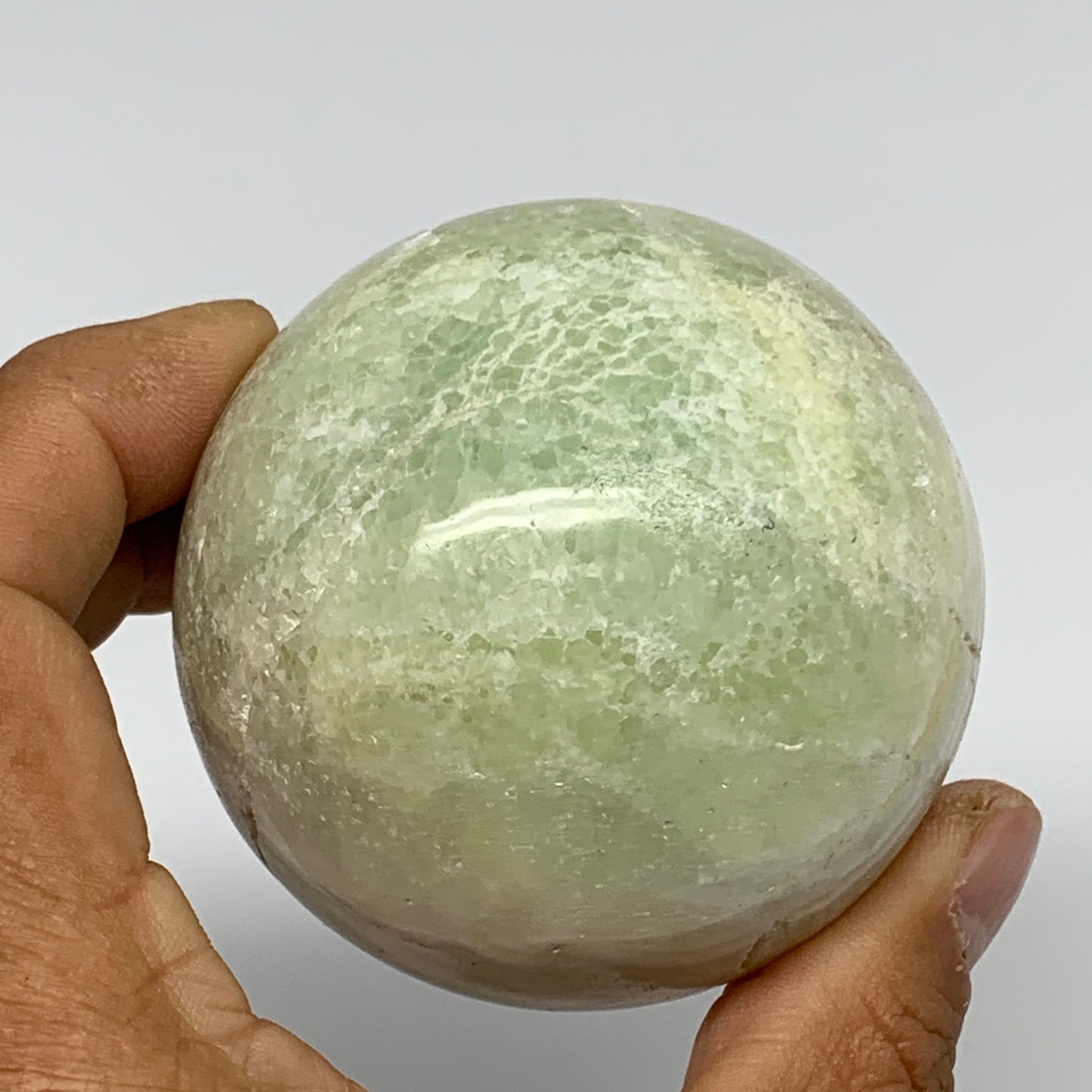 386.9g,2.5"(64mm) Caribbean Calcite Sphere Gemstone,Healing Crystal,B25156