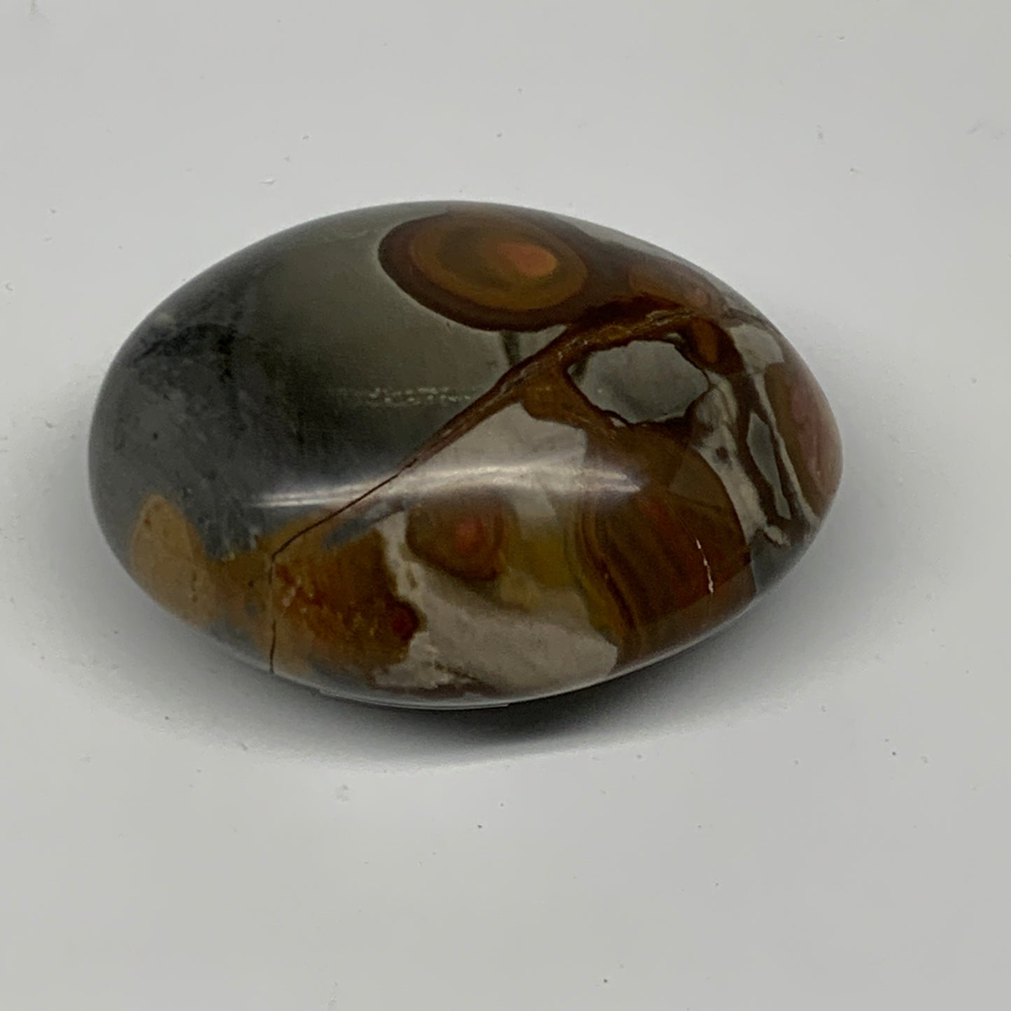 116.6g, 2.5"x1.9"x1.2" Polychrome Jasper Palm-Stone Reiki @Madagascar, B24499