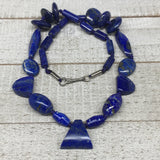57.4g,10mm-30mm, Natural Lapis Lazuli Saucer Tube Beads Strand,27 Beads,LPB269