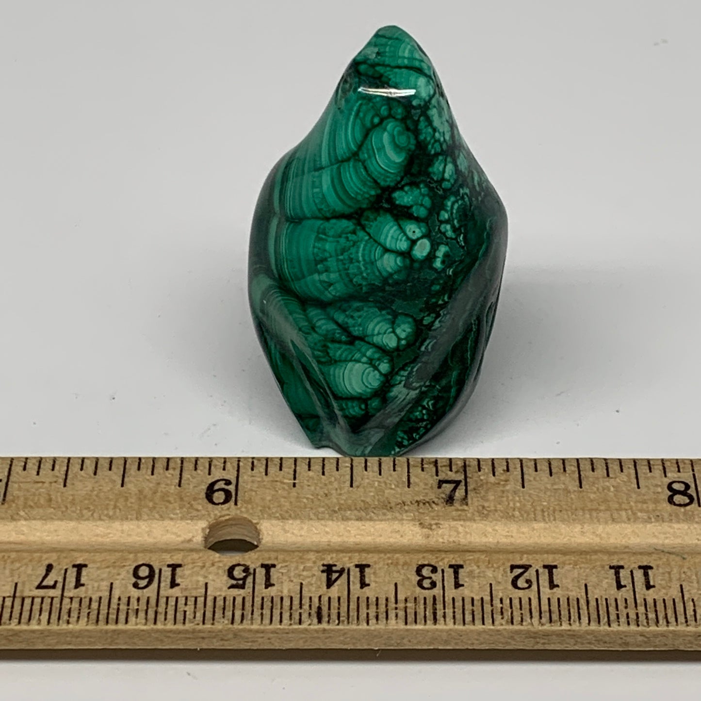 66.6g, 1.9"x1.1"x0.9" Natural Solid Malachite Penguin Figurine @Congo, B7390