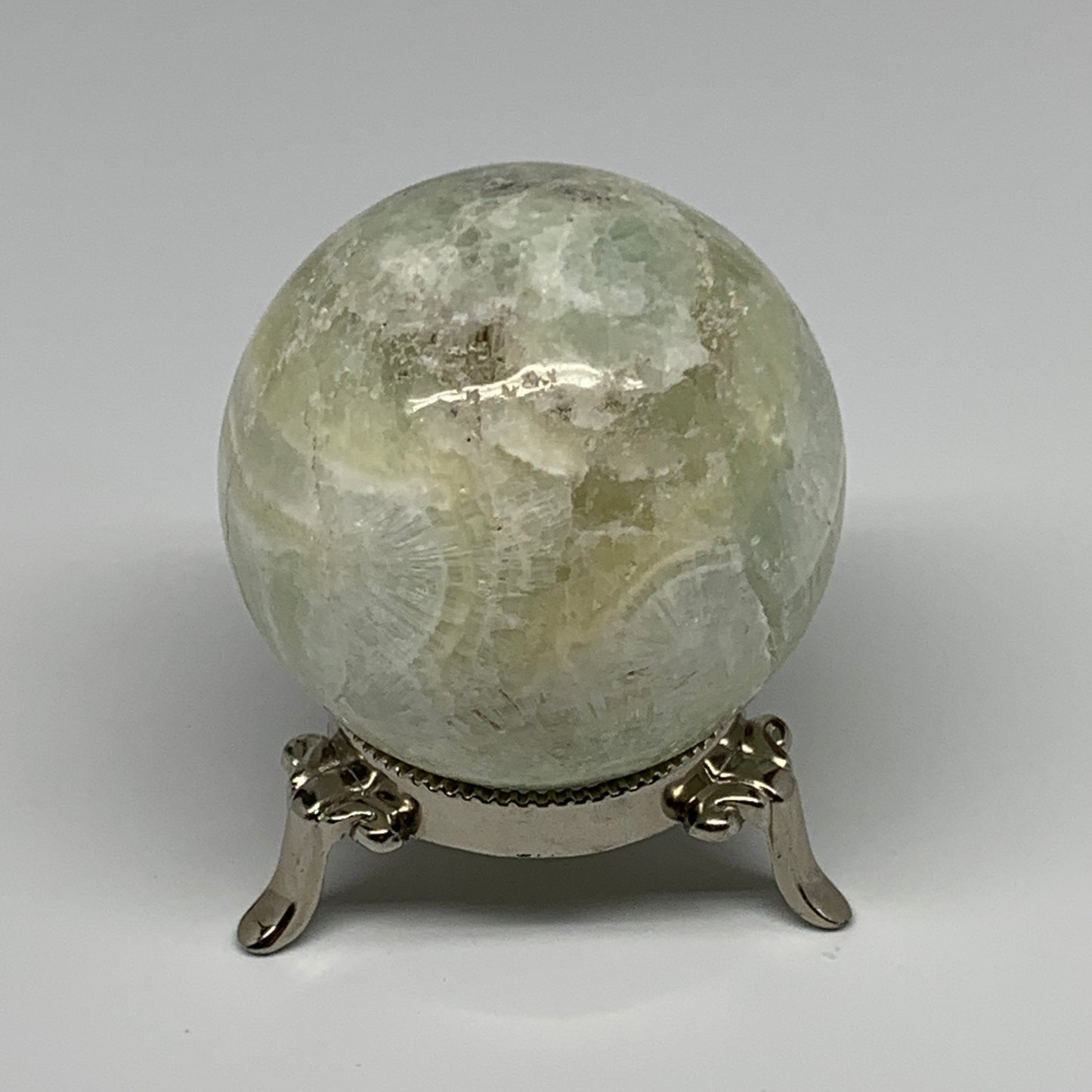 386.9g,2.5"(64mm) Caribbean Calcite Sphere Gemstone,Healing Crystal,B25156