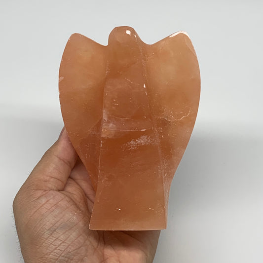 614g, 4.6"x3.3"x2"" Orange Selenite (Satin Spar) Angel Crystal @Morocco,B9376