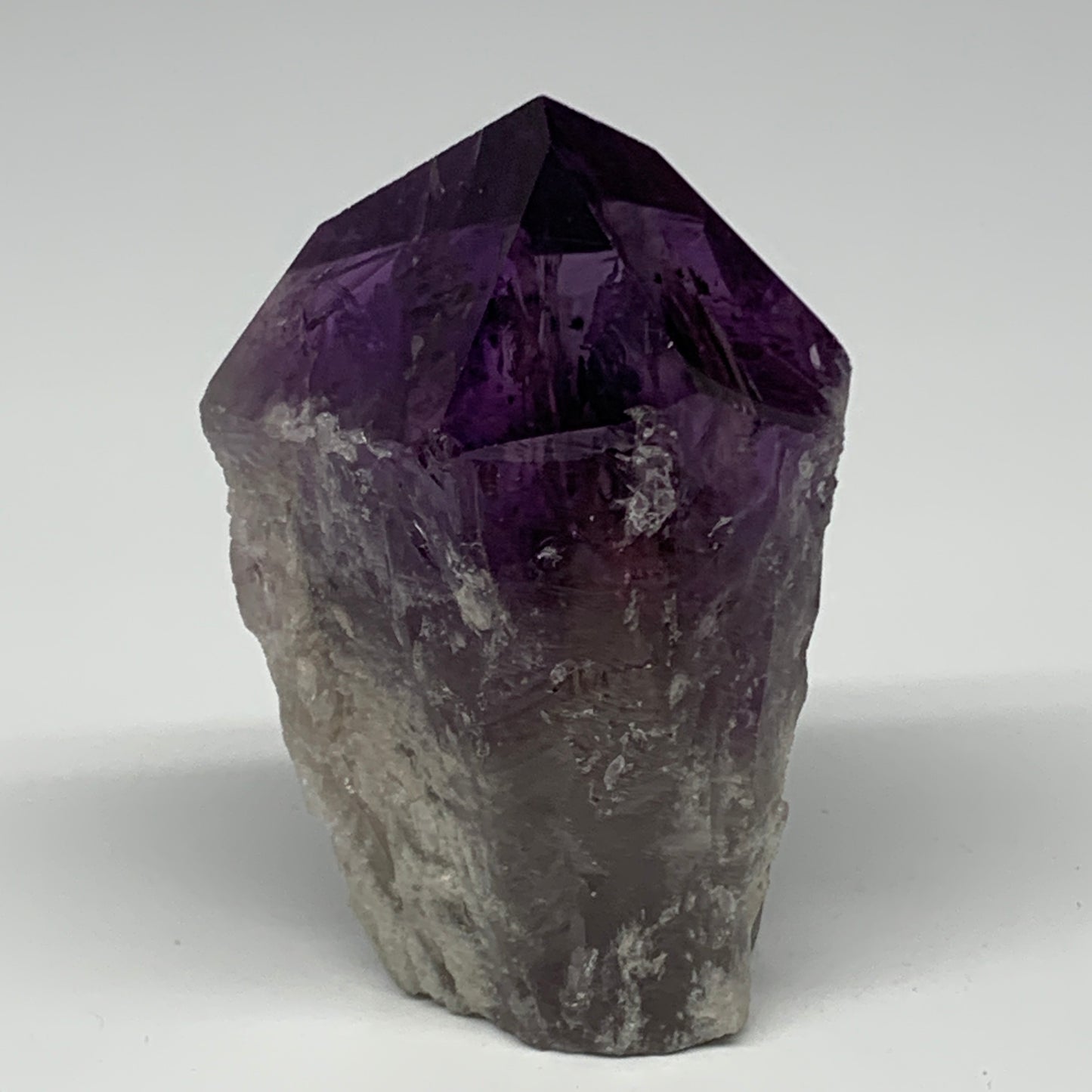 378.2g,4.2"x2.6"x1.8", Amethyst Point Polished Rough lower part Stands, B19081