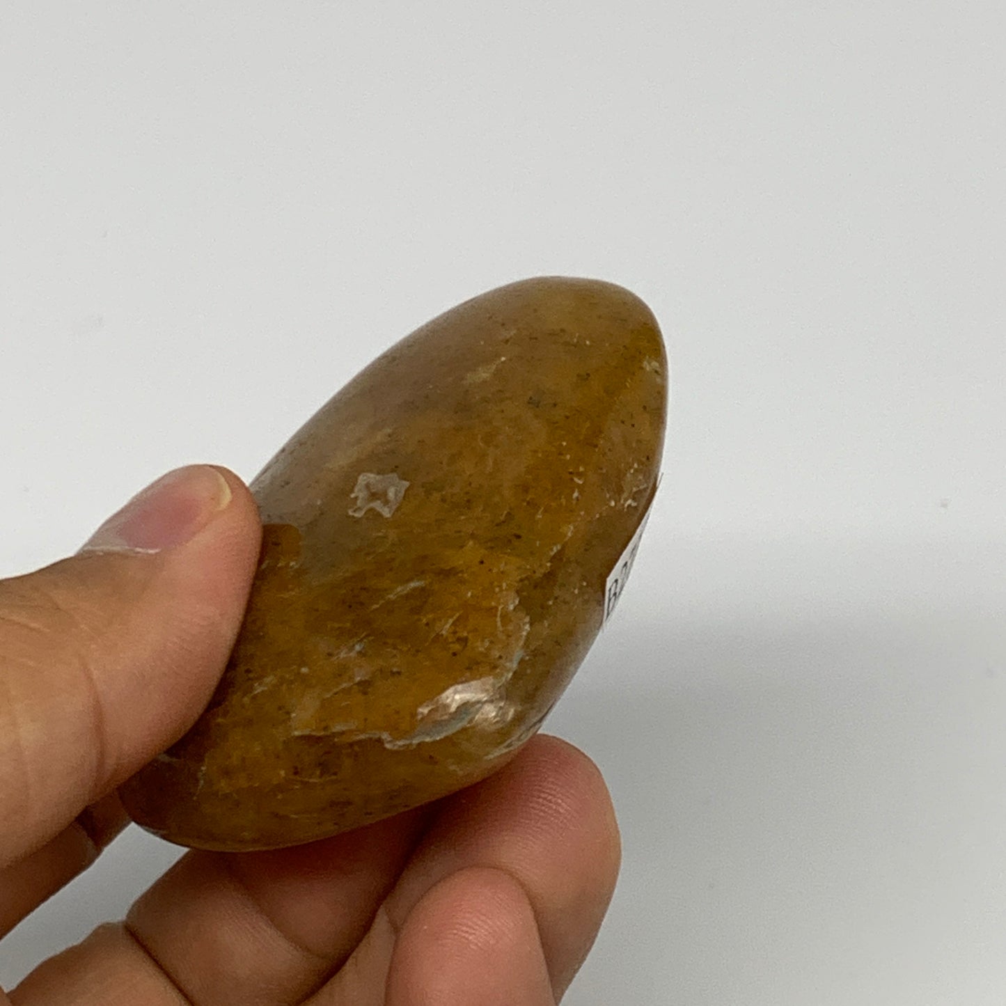 80.9g, 2.1"x2.3"x0.8", Natural Golden Quartz Heart Small Polished Crystal, B2712