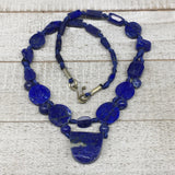 43.5g, 7mm-23mm, Natural Lapis Lazuli Mixed Shape Beads Strand,30 Beads,LPB273
