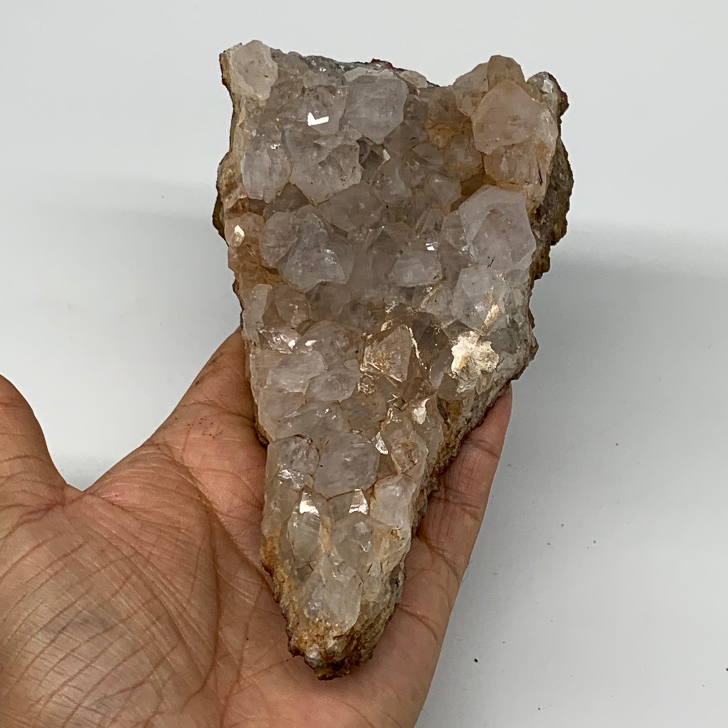 488g, 5.9"x3.1"x1.7", Rare Manganese Cluster With Quartz Mineral Specimen,B11036