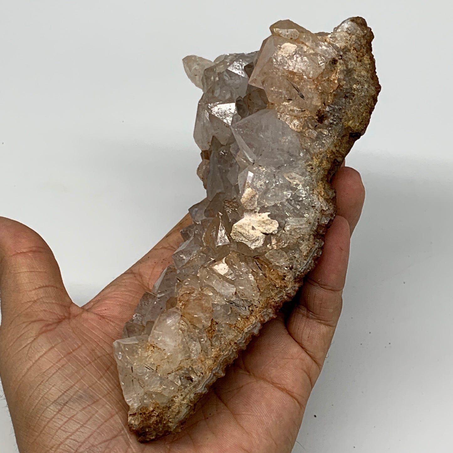 488g, 5.9"x3.1"x1.7", Rare Manganese Cluster With Quartz Mineral Specimen,B11036