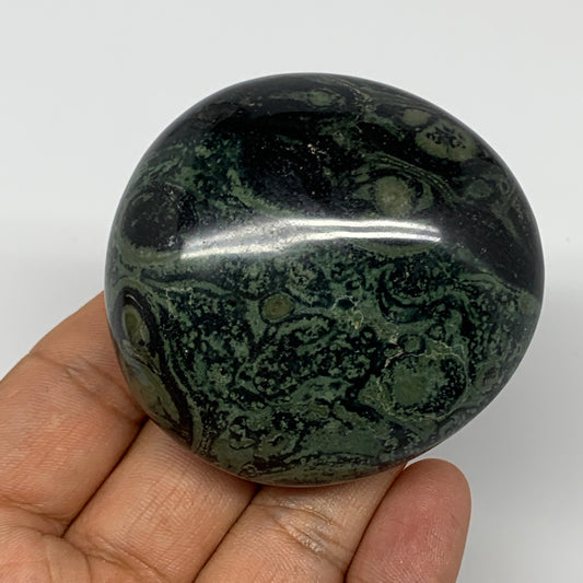 137.7g, 2.3"x2.2"x1.2", Crocodile Kambaba Jasper Palm-Stone @Madagascar, B15173