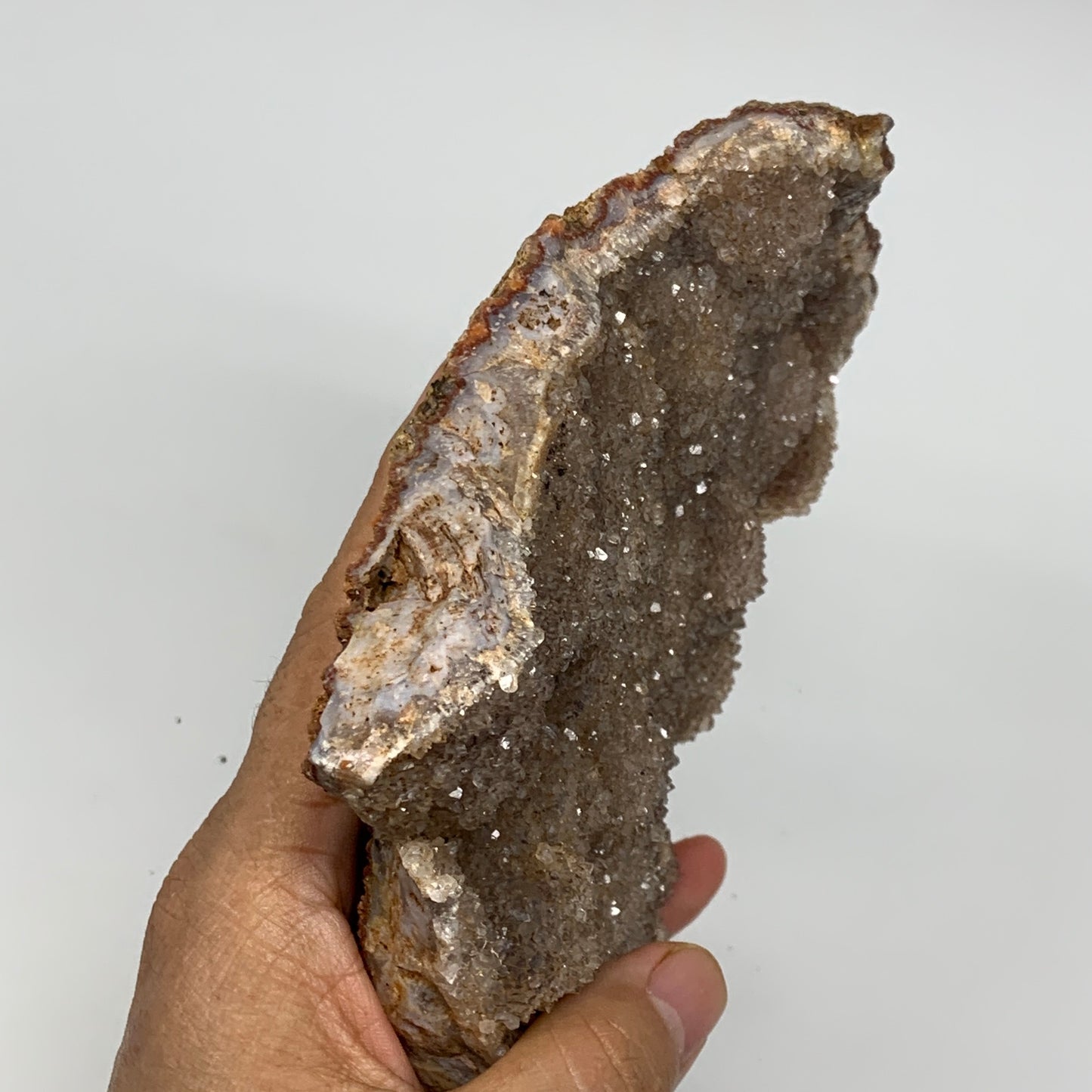 730g, 6.7"x4.4"x1", Rare Manganese Cluster With Quartz Mineral Specimen,B11037