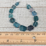 100.5cts, 13pcs, 8mm-15mm Blue Fluorite Gemstone Faceted Beads @Afghanistan,BE28