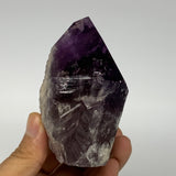 396.1g,3.5"x2.7"x2.1", Amethyst Point Polished Rough lower part Stands, B19083