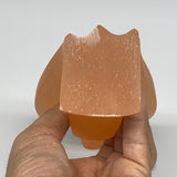 660g, 4.4"x3.7"x2.2"" Orange Selenite (Satin Spar) Angel Crystal @Morocco,B9378