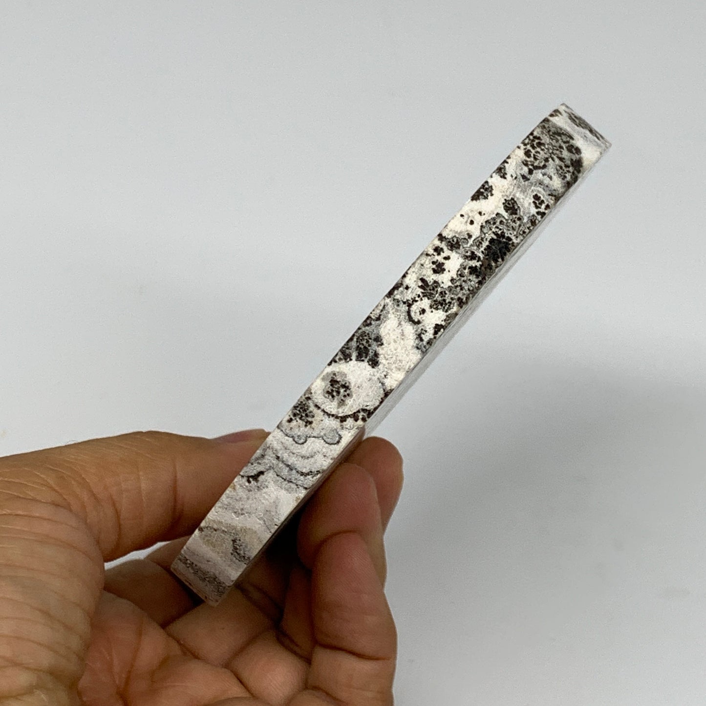 235.8g, 4.2"x0.5", Natural Picture Calcite Round Disc/Coaster @Mexico, B25473