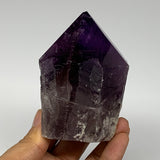 379.8g,3.5"x2.6"x2.1", Amethyst Point Polished Rough lower part Stands, B19084