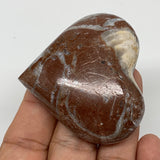 60.1g, 2" x 2.2"x 0.6", Natural Untreated Red Shell Fossils Half Heart @Morocco,