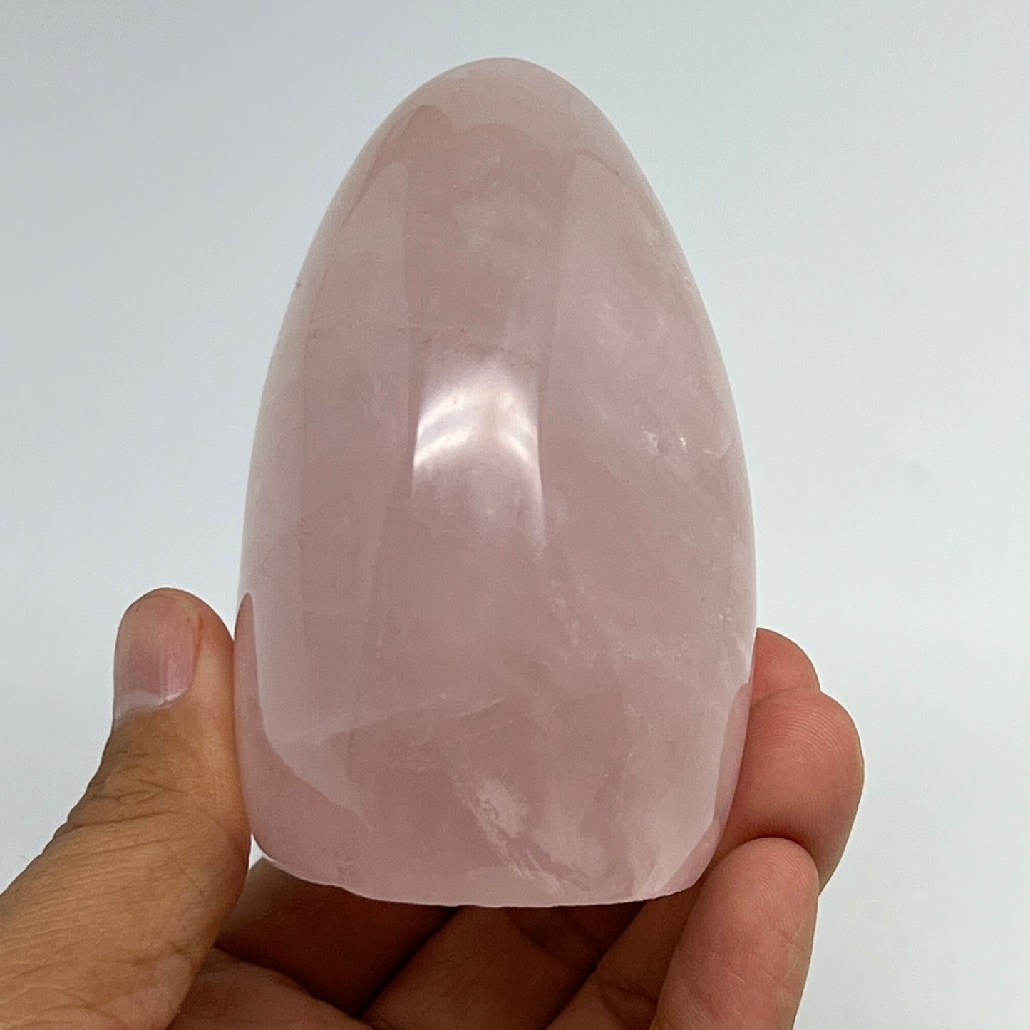 399.8g,3.2"x2.5"x2.1" Rose Quartz Crystal Freeform Polished Crystal, B20665