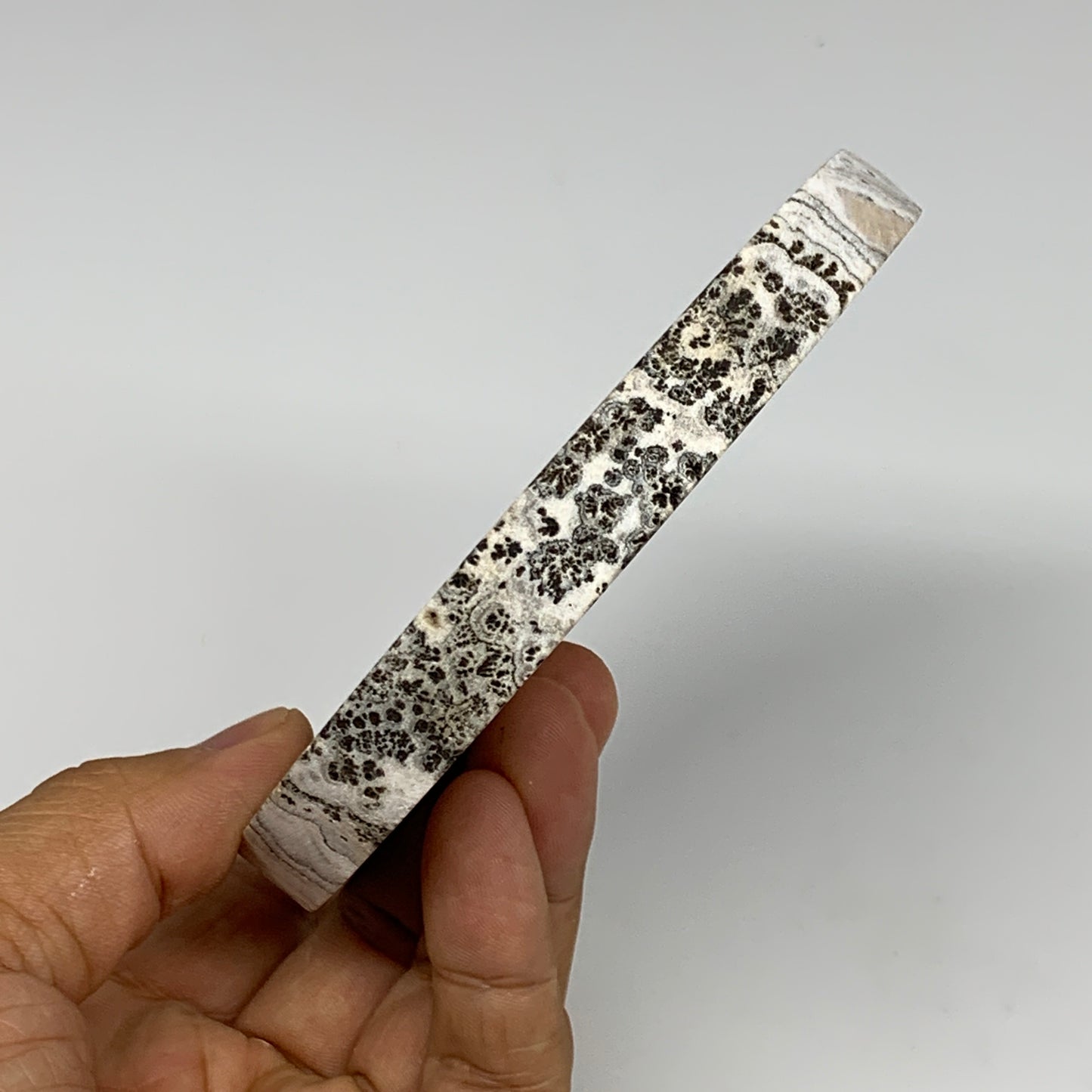 240.4g, 4.3"x0.5", Natural Picture Calcite Round Disc/Coaster @Mexico, B25474