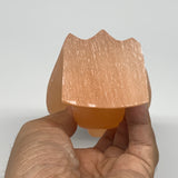 508g, 4.7"x3.1"x1.8"" Orange Selenite (Satin Spar) Angel Crystal @Morocco,B9379