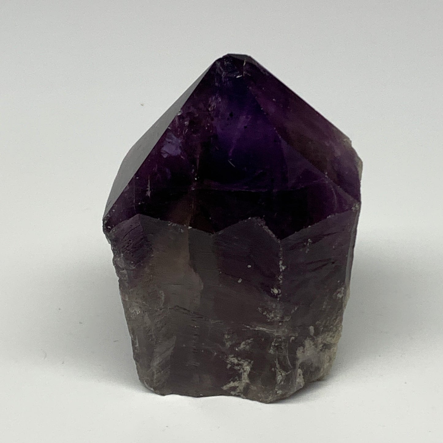 379.8g,3.5"x2.6"x2.1", Amethyst Point Polished Rough lower part Stands, B19084