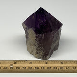 379.8g,3.5"x2.6"x2.1", Amethyst Point Polished Rough lower part Stands, B19084
