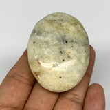 71.5g, 2.1"x1.6"x0.9", Natural Yellow Calcite Palm-Stone Crystal Polished Reiki,