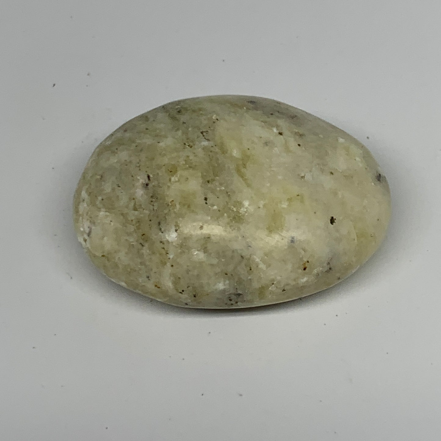 71.5g, 2.1"x1.6"x0.9", Natural Yellow Calcite Palm-Stone Crystal Polished Reiki,