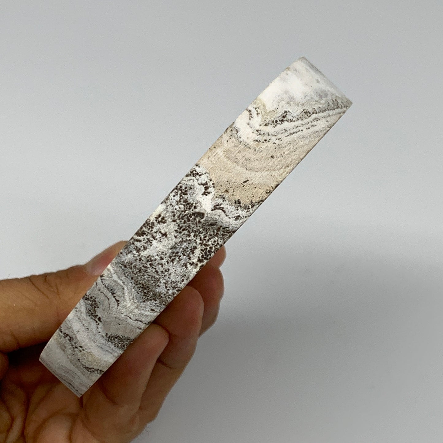 312.9g, 4.1"x0.7", Natural Picture Calcite Round Disc/Coaster @Mexico, B25475