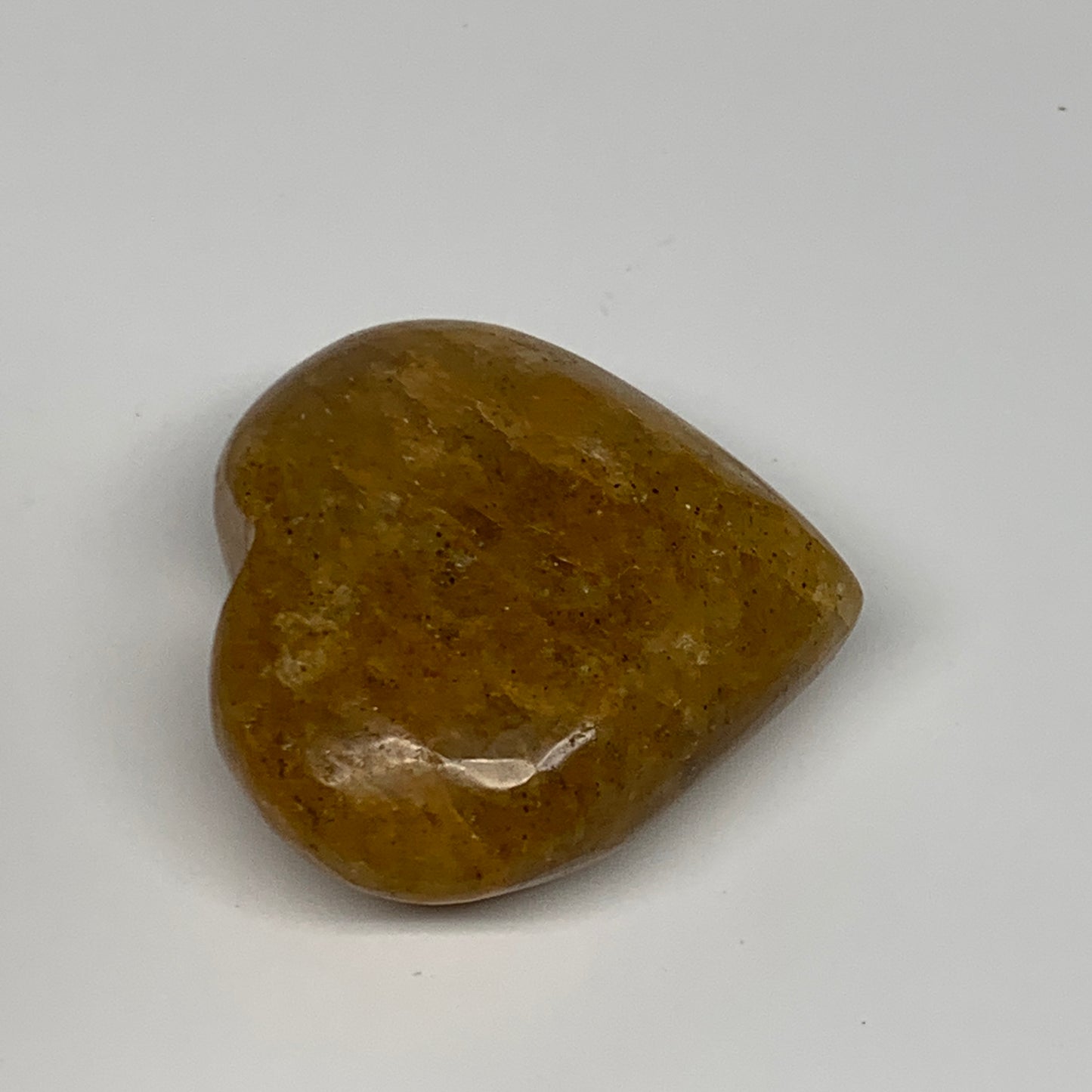 89.7g, 2"x2.2"x0.9", Natural Golden Quartz Heart Small Polished Crystal, B27133