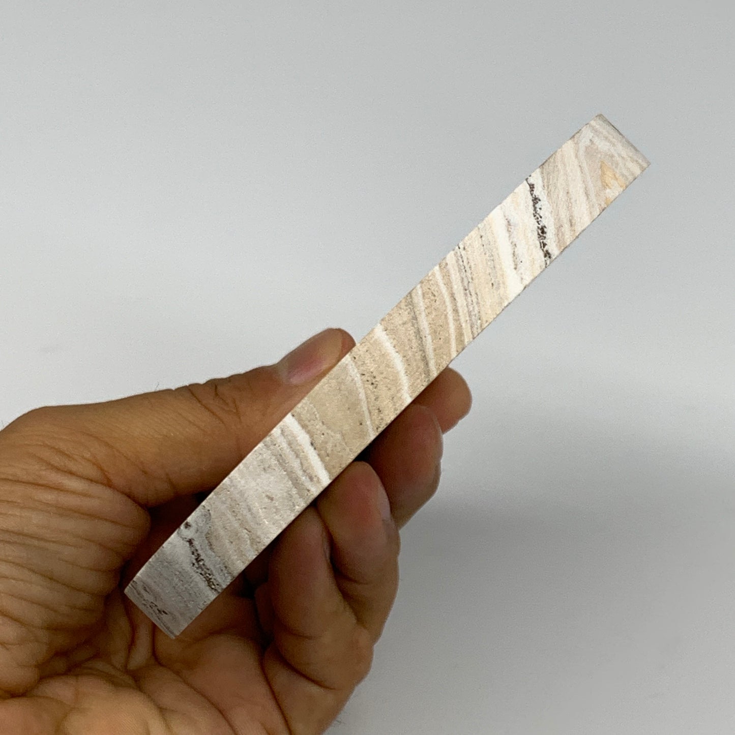 251.6g, 4.2"x0.4", Natural Picture Calcite Round Disc/Coaster @Mexico, B25476