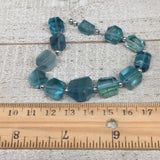 118.5cts, 12pcs, 9mm-13mm Blue Fluorite Gemstone Faceted Beads @Afghanistan,BE33