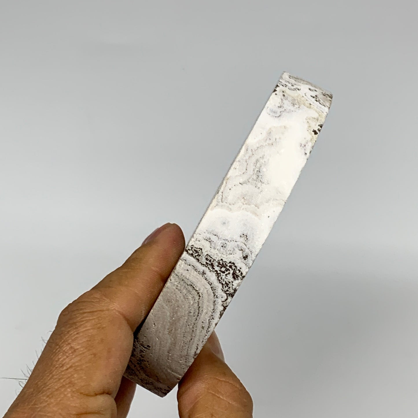 332.3g, 4.1"x0.7", Natural Picture Calcite Round Disc/Coaster @Mexico, B25477