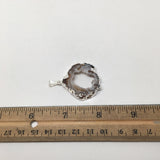Agate Druzy Slice Geode Pendant Silver Plated from Brazil,Free 18" Chain, Bp684 - watangem.com