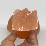 736g, 5.3"x3.6"x2.3"" Orange Selenite (Satin Spar) Angel Crystal @Morocco,B9382